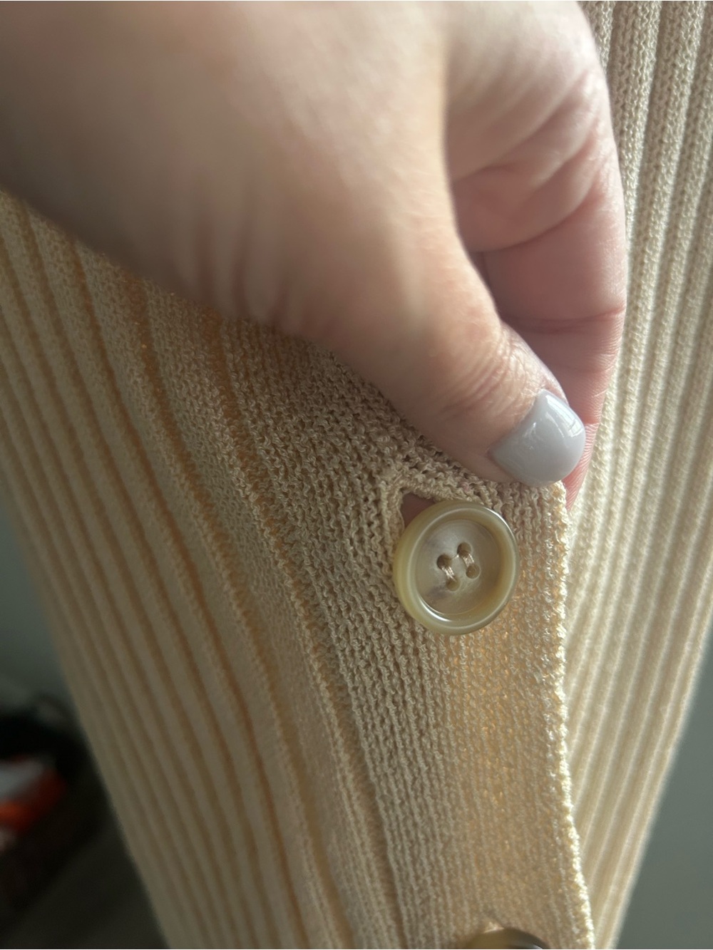 Staccato Beige Ribbed Button-Front Tank - Picture 4 of 4